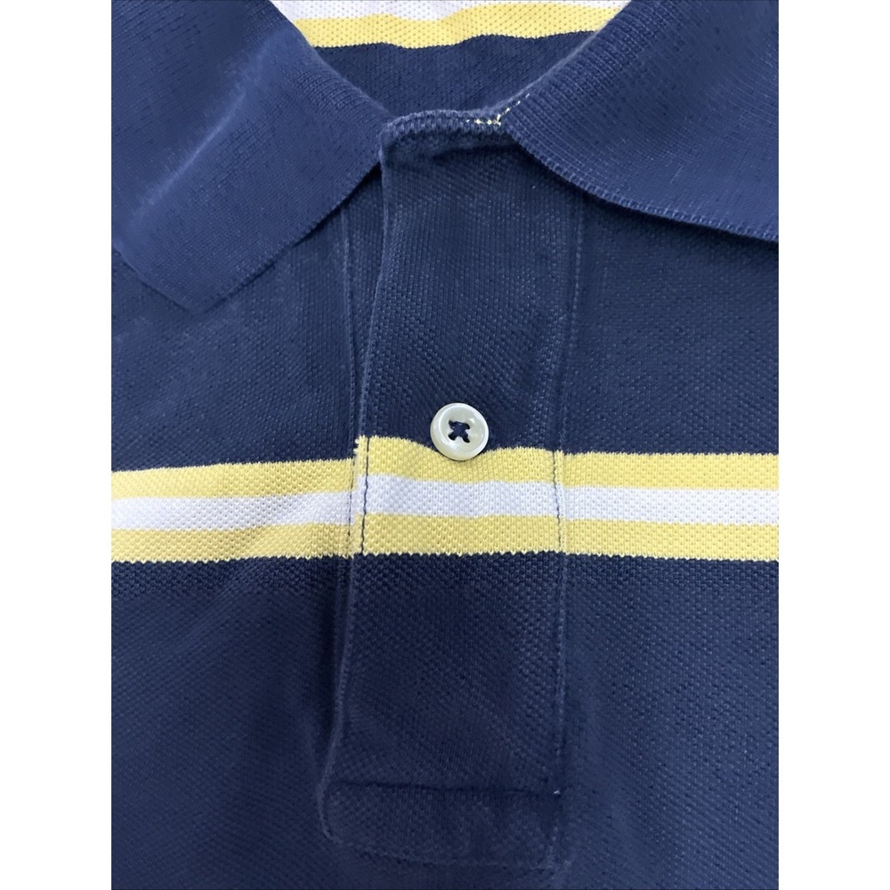 Polo Ralph Lauren Mens Polo Shirt Short Sleeve Navy/Yellow Striped Size XXL - Picture 4 of 10
